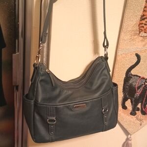 Dark Navy Blue Shoulder Bag Or Crossbody Purse